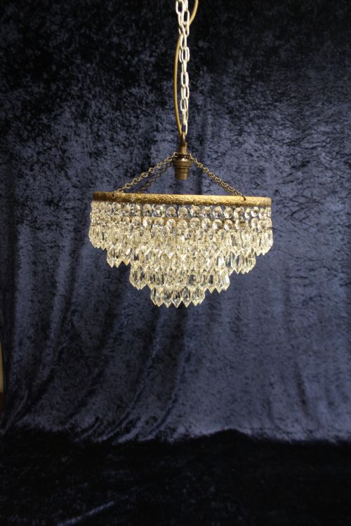Early 20th Century Oval Diamond Spike Chandelier