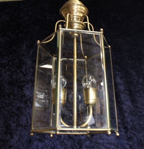 EARLY 20TH CENTURY HEXAGON HALL LIGHT - ADDITIONAL PHOTO 2