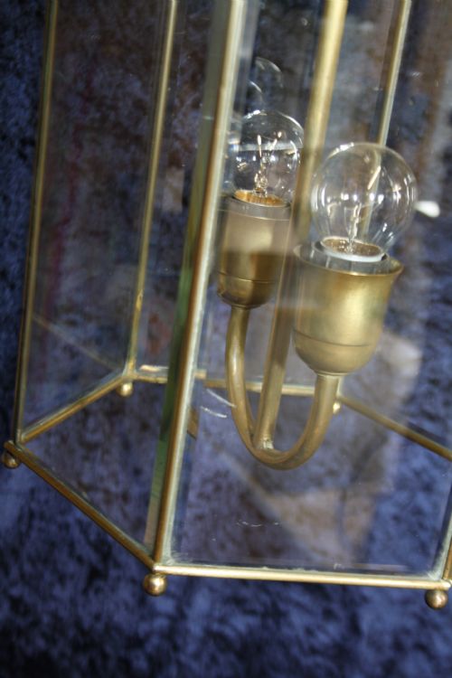 EARLY 20TH CENTURY HEXAGON HALL LIGHT - ADDITIONAL PHOTO 7