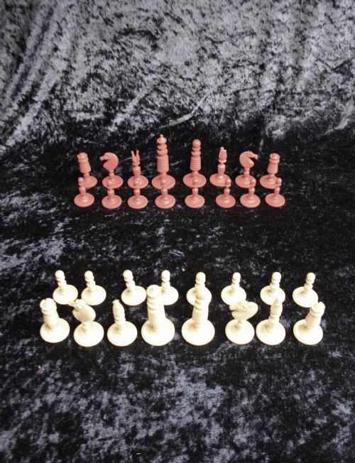 Early 20th Century Chess Set in Bone