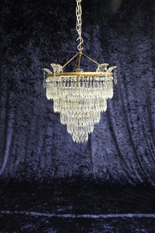 Early 20th Century Large Spike Chandelier