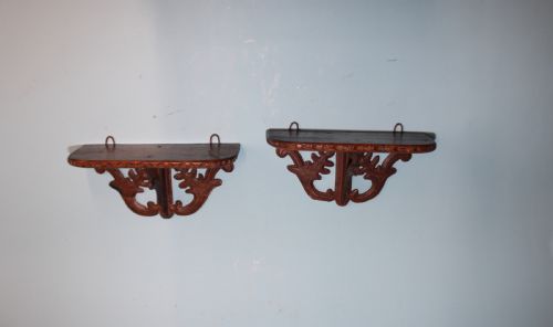 Pair of 19th-century Oak Wall Brackets