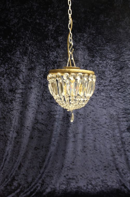 Early 20th Century Prism Bag Chandelier
