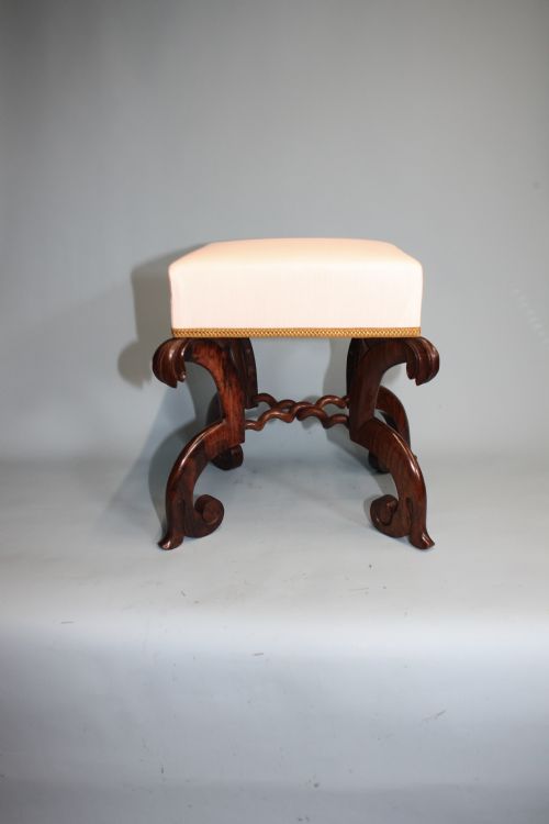William IV Rosewood Stool, Unusual Design