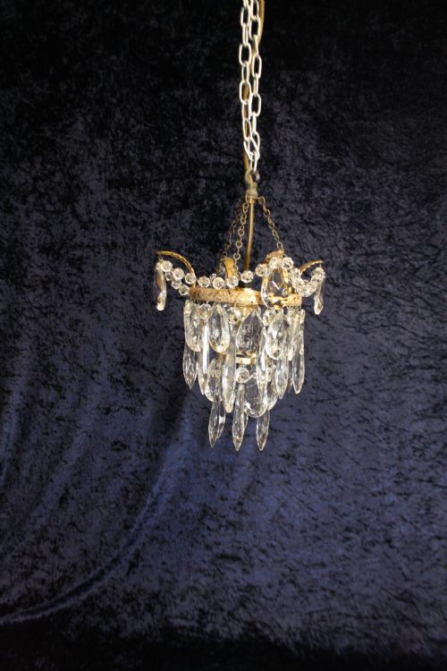 Early 20th Century Small Chandelier with Swags