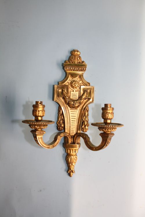 EARLY 20TH CENTURY PAIR OF BRASS WALL LIGHTS - ADDITIONAL PHOTO 9