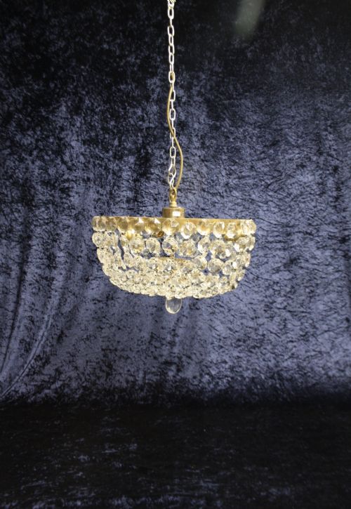 Early 20th Century Shallow Bag Chandelier