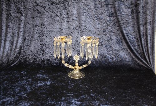 Early 20th Century Glass Spike Candelabra