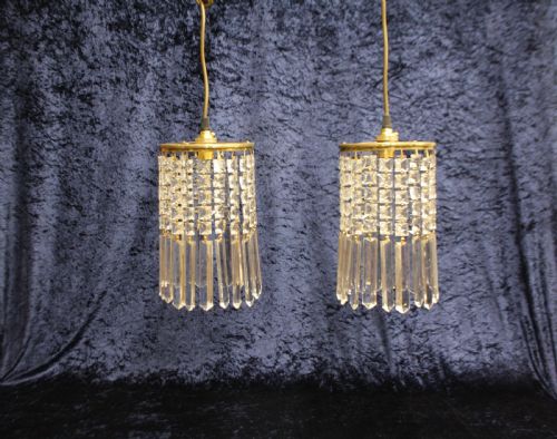 Early 20th Century Pair of Chandeliers with Long Drips
