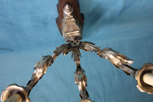 PAIR OF EARLY 20TH CENTURY NICKEL SILVER WALL LIGHTS - ADDITIONAL PHOTO 5