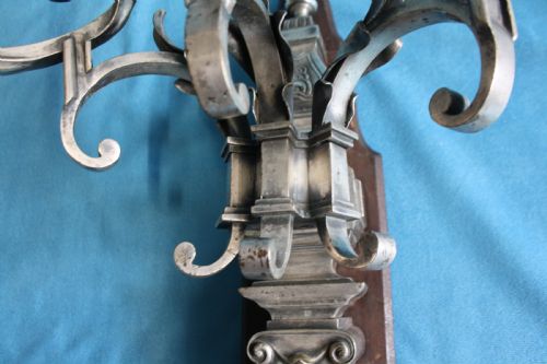 PAIR OF EARLY 20TH CENTURY NICKEL SILVER WALL LIGHTS - ADDITIONAL PHOTO 6