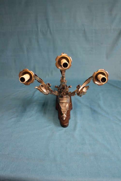 PAIR OF EARLY 20TH CENTURY NICKEL SILVER WALL LIGHTS - ADDITIONAL PHOTO 9