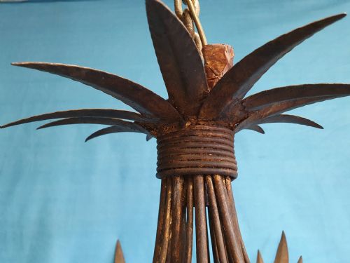 LARGE RUSTIC FRENCH CHANDELIER - ADDITIONAL PHOTO 6