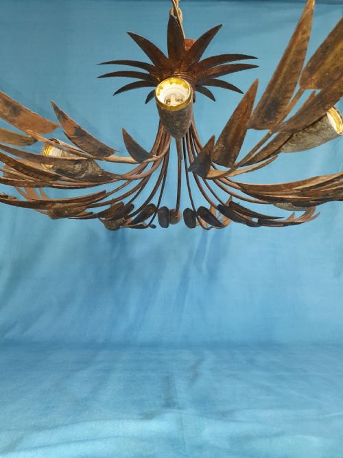 LARGE RUSTIC FRENCH CHANDELIER - ADDITIONAL PHOTO 7