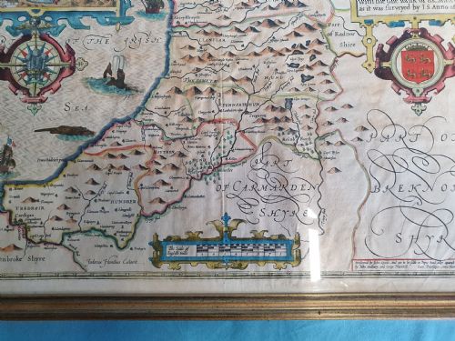 MAP OF CARDIGANSHIRE DATED 1610 - ADDITIONAL PHOTO 2