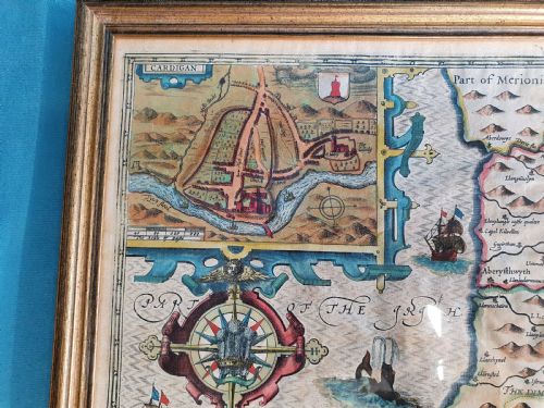 MAP OF CARDIGANSHIRE DATED 1610 - ADDITIONAL PHOTO 3