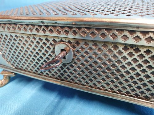 LATE 19TH CENTURY BRASS JEWELLERY BOX - ADDITIONAL PHOTO 2