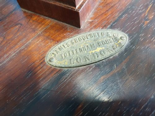 19THCENTURY ROSEWOOD STOOL WITH BONE INLAY - ADDITIONAL PHOTO 1