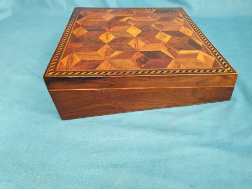 19TH CENTURY TUNBRIDGE WEAR WRITING SLOPE - ADDITIONAL PHOTO 3