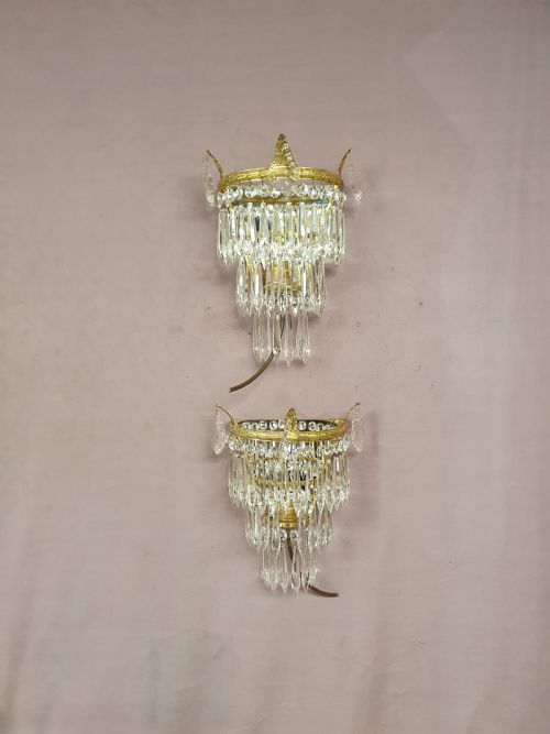 early 20th century pair of spike wall lights - CATEGORY: ANTIQUE LIGHTING - DATED 1930