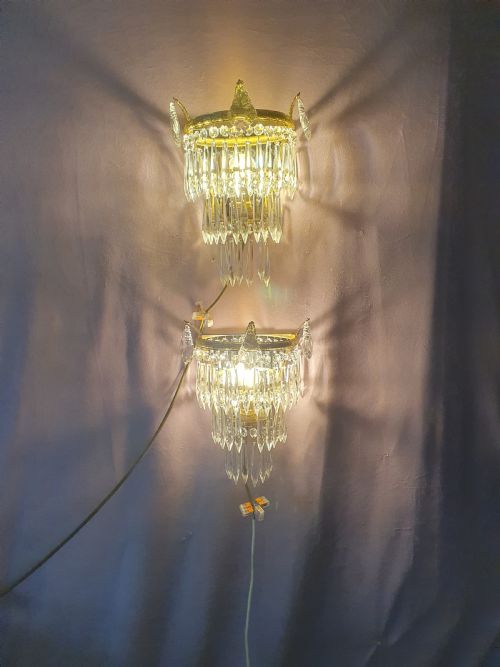 EARLY 20TH CENTURY PAIR OF SPIKE WALL LIGHTS - ADDITIONAL PHOTO 1