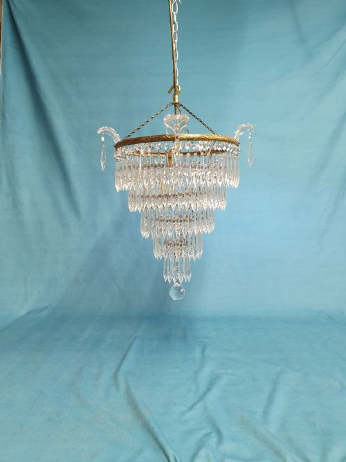 early 20th century five tier spike chandelier - CATEGORY: ANTIQUE LIGHTING - DATED 1930