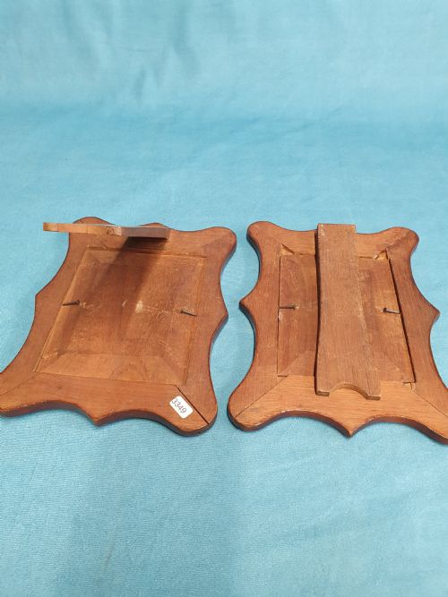 PAIR OF HEART SHAPED WALNUT PHOTOGRAPH FRAMES - ADDITIONAL PHOTO 5