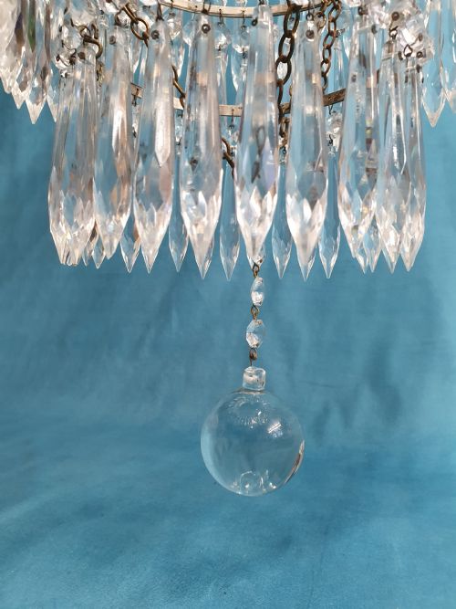 LARGE STUNNING SEVEN TIER SPIKE WATERFALL CHANDELIER - ADDITIONAL PHOTO 6