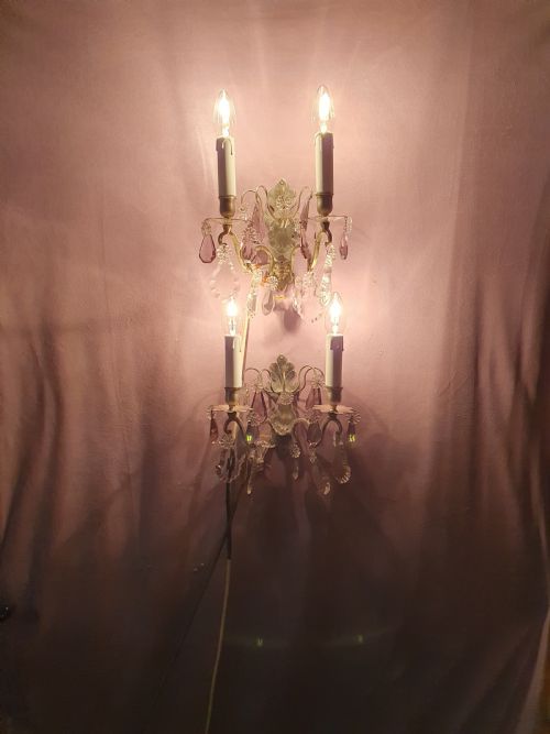 PAIR OF EARLY 20TH CENTURY NICKEL SILVER WALL LIGHTS - ADDITIONAL PHOTO 1