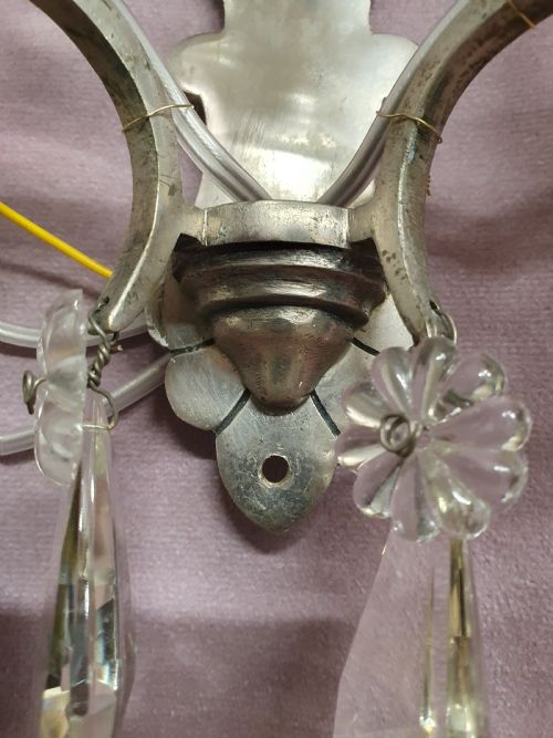 PAIR OF EARLY 20TH CENTURY NICKEL SILVER WALL LIGHTS - ADDITIONAL PHOTO 3
