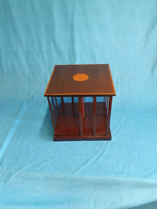 AN EDWARDIAN REVOLVING DESKTOP BOOK CASE - ADDITIONAL PHOTO 8