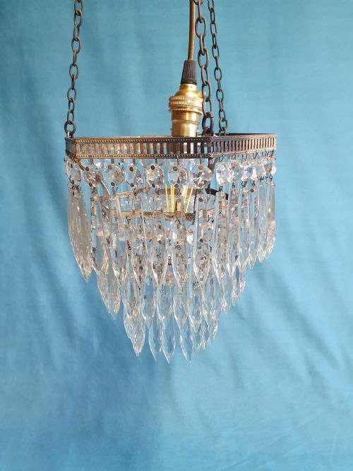EARLY 20TH CENTURY SILVERED SPIKE CHANDELIER - ADDITIONAL PHOTO 1