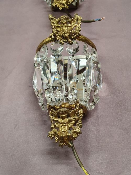 EARLY 20TH CENTURY PAIR OF PRISM WALL LIGHTS - ADDITIONAL PHOTO 3