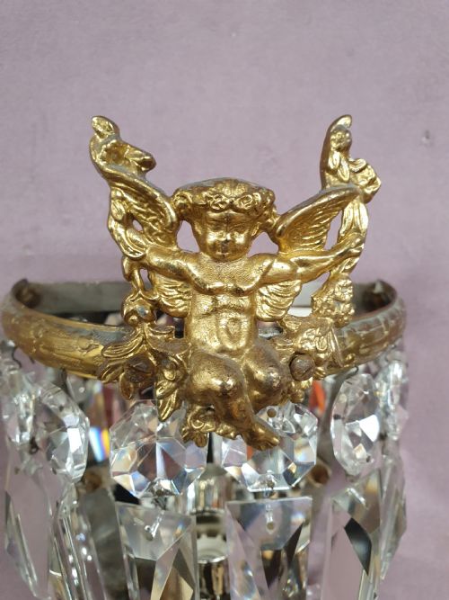 EARLY 20TH CENTURY PAIR OF PRISM WALL LIGHTS - ADDITIONAL PHOTO 4