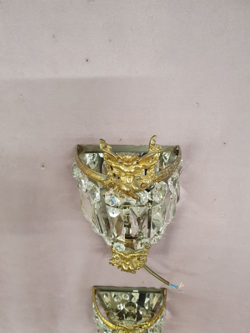 EARLY 20TH CENTURY PAIR OF PRISM WALL LIGHTS - ADDITIONAL PHOTO 5