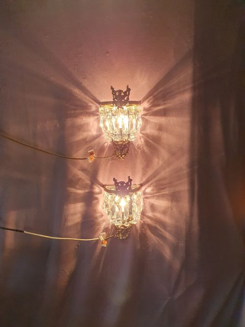 EARLY 20TH CENTURY PAIR OF PRISM WALL LIGHTS - ADDITIONAL PHOTO 6