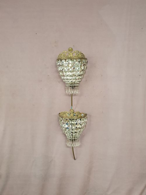 early 20th century pair of swag wall lights - CATEGORY: ANTIQUE LIGHTING - DATED 1930
