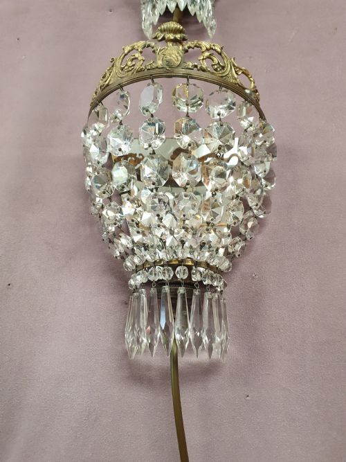 EARLY 20TH CENTURY PAIR OF SWAG WALL LIGHTS - ADDITIONAL PHOTO 1