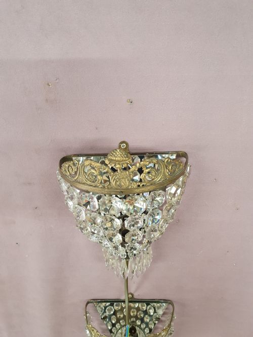 EARLY 20TH CENTURY PAIR OF SWAG WALL LIGHTS - ADDITIONAL PHOTO 5