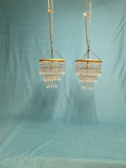 EARLY 20TH CENTURY PAIR OF SPIKE CHANDELIERS - ADDITIONAL PHOTO 2