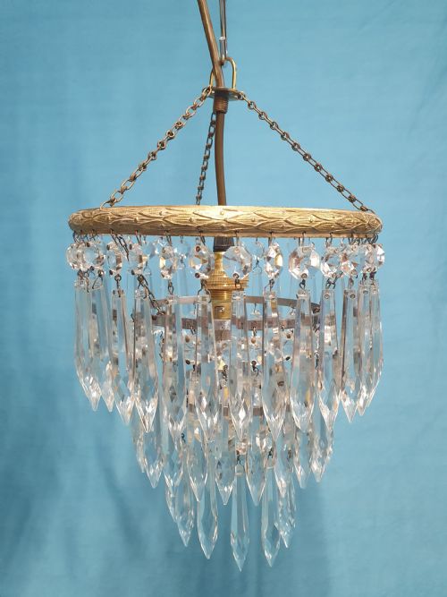 EARLY 20TH CENTURY PAIR OF SPIKE CHANDELIERS - ADDITIONAL PHOTO 3