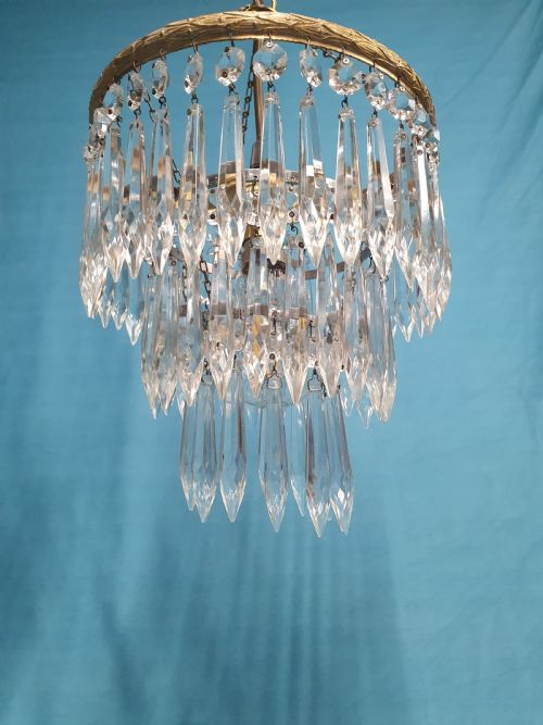 EARLY 20TH CENTURY PAIR OF SPIKE CHANDELIERS - ADDITIONAL PHOTO 6