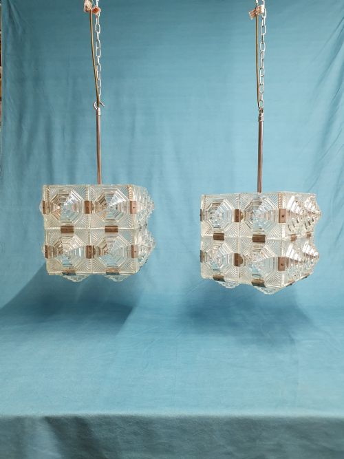 Pair of Early 20th Century Stunning Art Deco Ceiling Lights