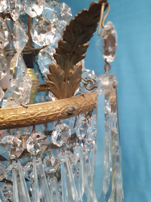 EARLY 20TH CENTURY SPIKE CHANDELIER WITH CHERUBS - ADDITIONAL PHOTO 6