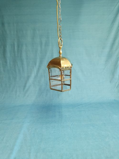 early 20th century unusually shaped hexagon porch light - CATEGORY: ANTIQUE LIGHTING - DATED 1930