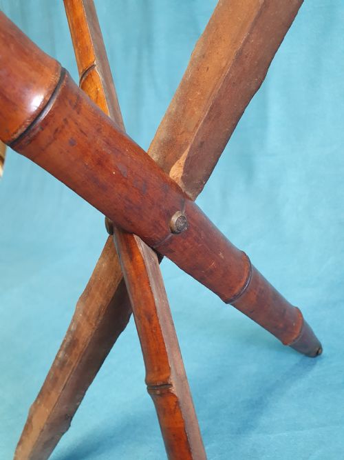 CHERRY WOOD FAUX BAMBOO FISHING ROD REST - ADDITIONAL PHOTO 2