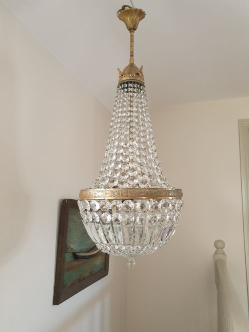 early 20th century large swag chandelier - CATEGORY: ANTIQUE LIGHTING - DATED 1930