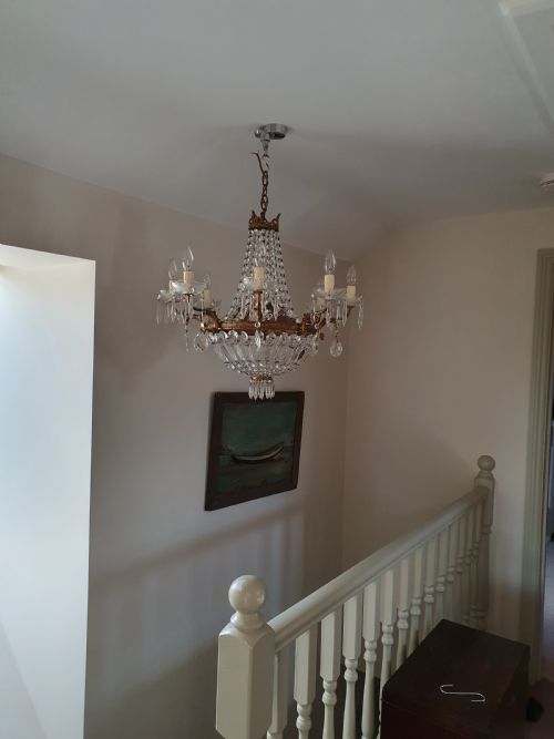 EARLY 20TH CENTURY SWAG CHANDELIER WITH 8 ARMS - ADDITIONAL PHOTO 7