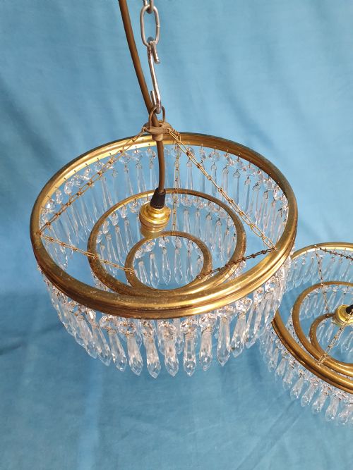 PAIR OF EARLY 20TH 10 CENTURY SPIKE CHANDELIERS - ADDITIONAL PHOTO 2