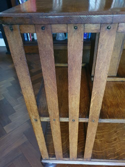 REALLY NICE BLONDE OAK FREESTANDING BOOKCASE - ADDITIONAL PHOTO 1